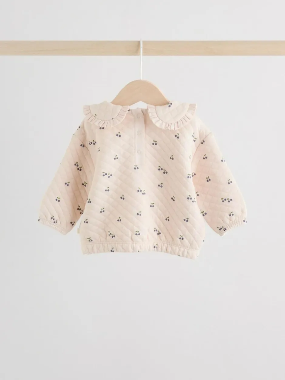 Next Ecru Baby Quilted Sweatshirt and Trousers Set 2 Piece (0mths-2yrs) Hot