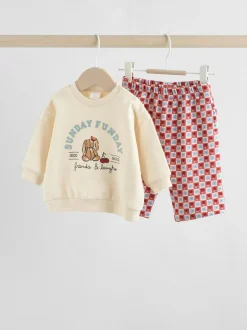 Next Ecru Baby Sweatshirt and Trousers Set 2 Piece (0mths-2yrs) Discount
