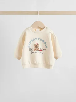 Next Ecru Baby Sweatshirt and Trousers Set 2 Piece (0mths-2yrs) Discount