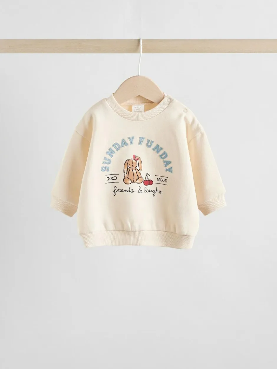 Next Ecru Baby Sweatshirt and Trousers Set 2 Piece (0mths-2yrs) Discount