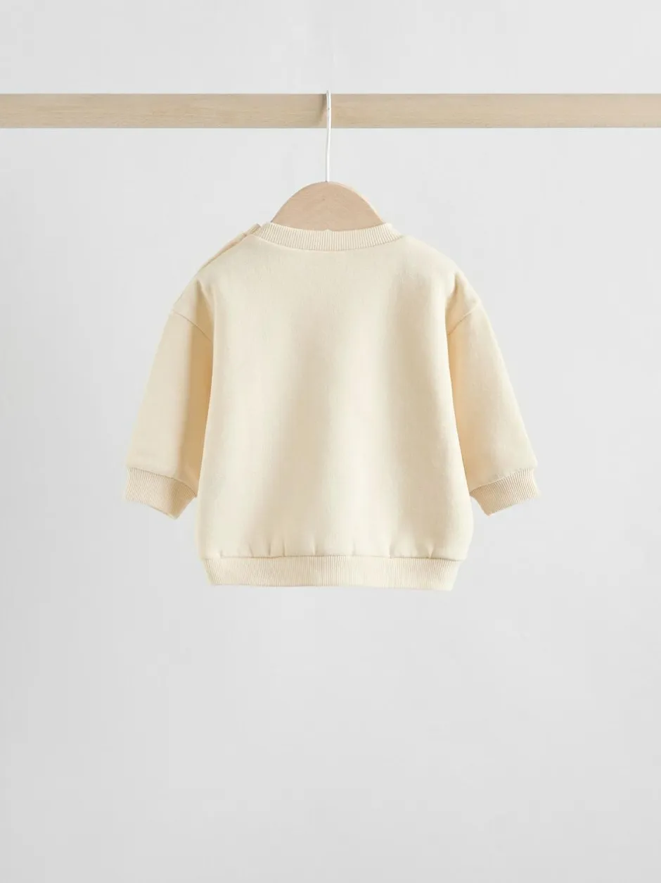 Next Ecru Baby Sweatshirt and Trousers Set 2 Piece (0mths-2yrs) Discount