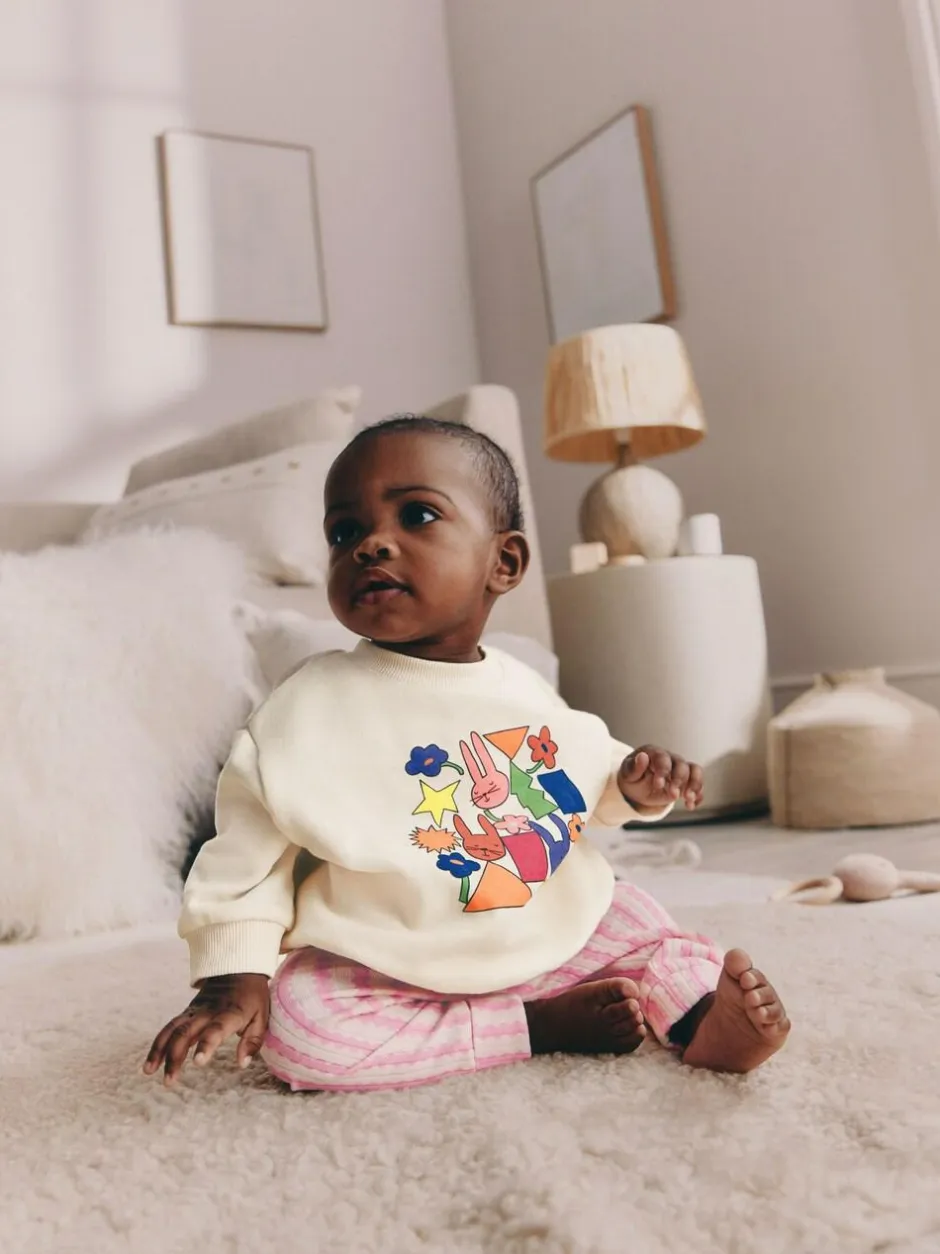 Next Baby Sweatshirt and Leggings 2 Piece Set (0mths-2yrs) Ecru Discount