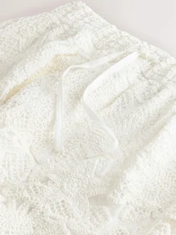 Next Ecru Crochet Tie Waist Shorts Online