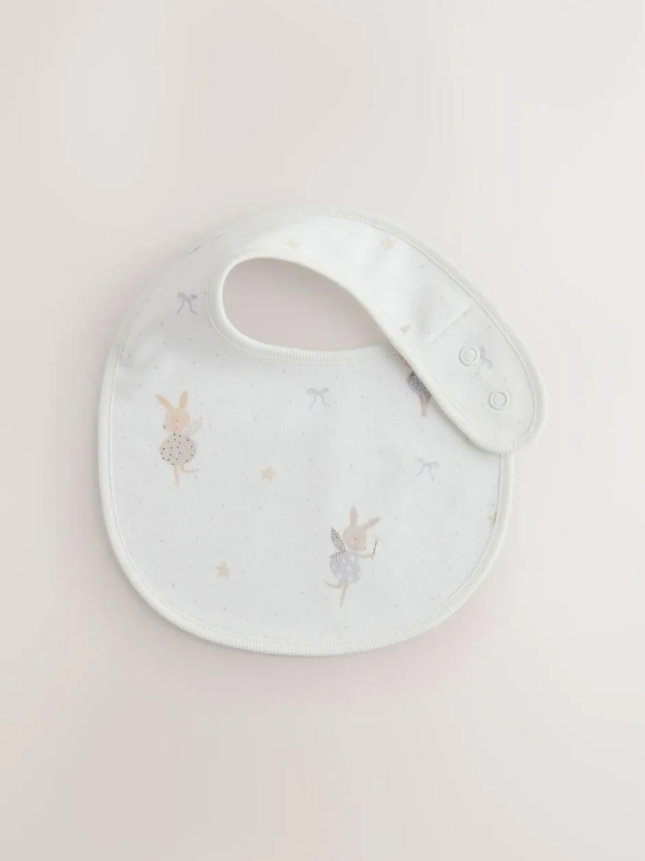 Next Ecru Fairy Mouse Baby Bibs 3 Pack Discount