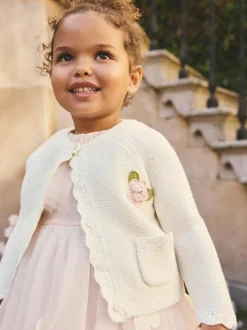 Next Ecru Flower Girl Occasion Cardigan (3mths-7yrs) Best