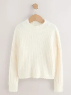 Next Fluffy Jumper (3-16yrs) Ecru