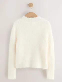 Next Fluffy Jumper (3-16yrs) Ecru