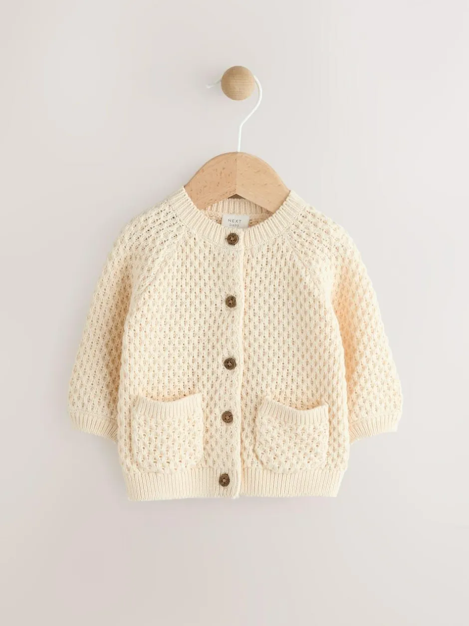 Next Embroidered Cardigan (0mths-2yrs) Ecru Knitted Best