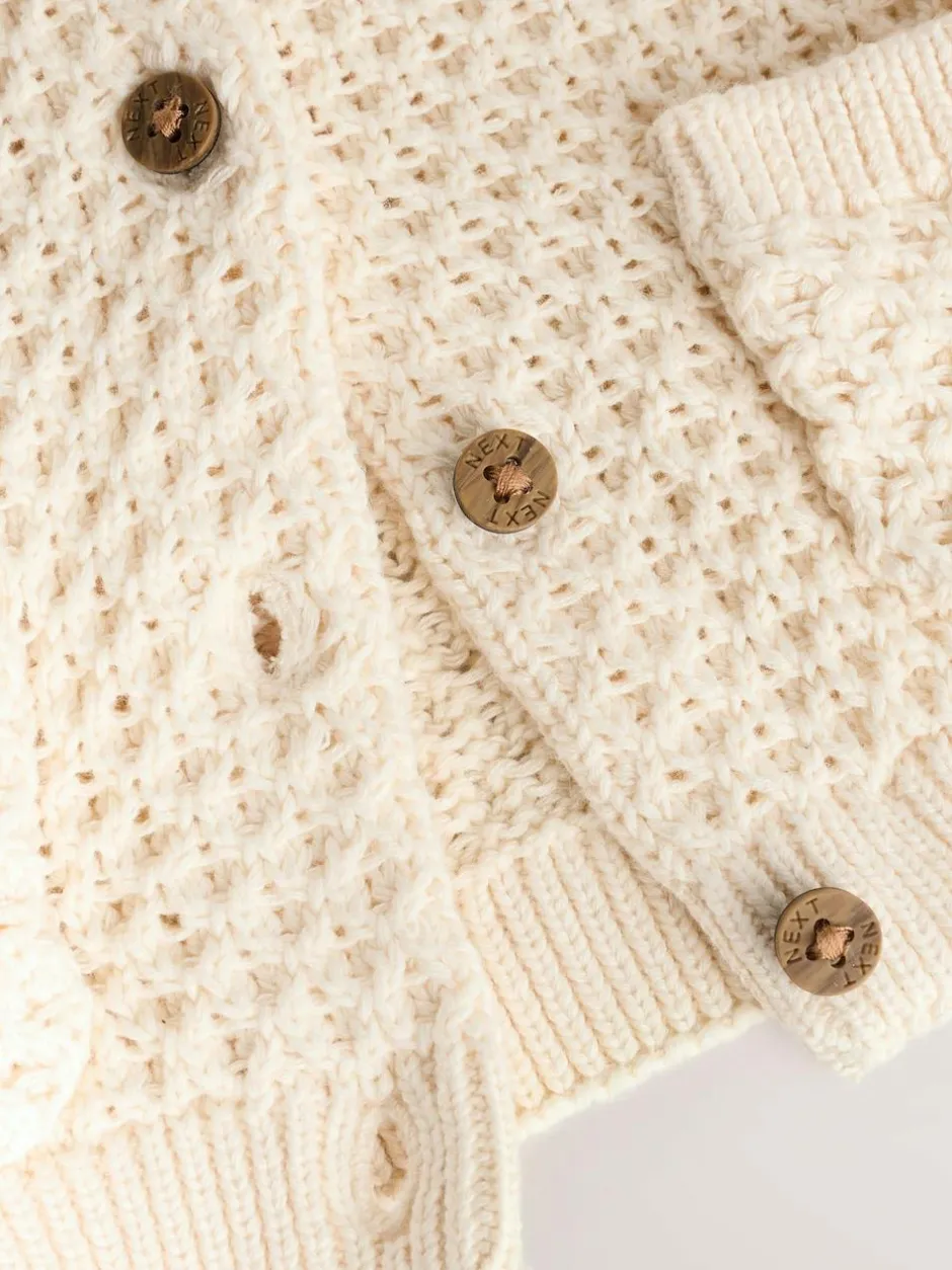 Next Embroidered Cardigan (0mths-2yrs) Ecru Knitted Best