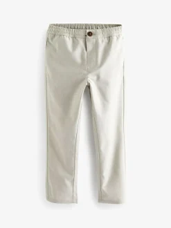 Next Ecru Neutral Smart Linen Blend Trousers (3-16yrs)