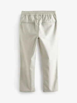 Next Ecru Neutral Smart Linen Blend Trousers (3-16yrs)
