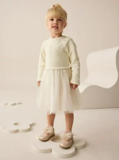 Next Ecru Occasion Dress (3mths-10yrs) Hot