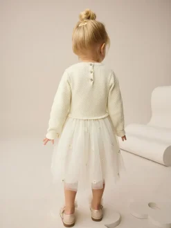 Next Ecru Occasion Dress (3mths-10yrs) Hot
