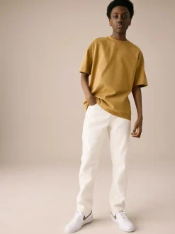 Next Regular Fit Authentic Denim Jeans (3-16yrs) Ecru Clearance