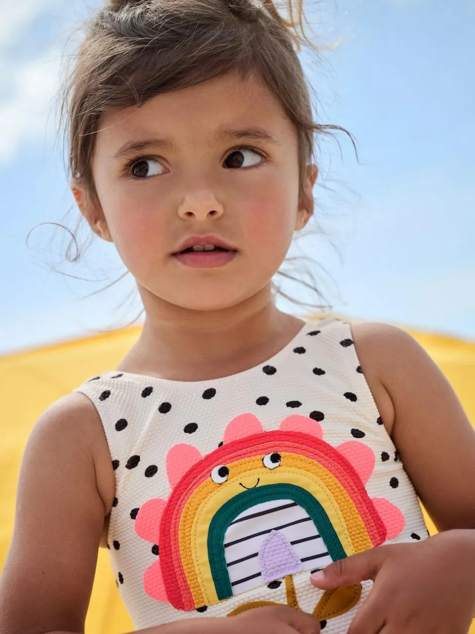 Next Swimsuit (3mths-10yrs) Ecru Spot Rainbow Best