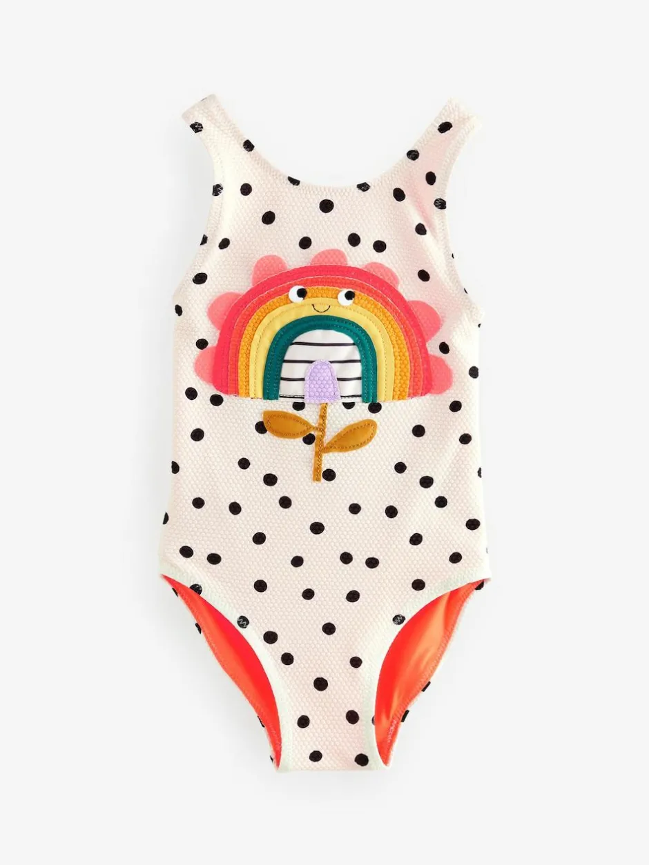 Next Swimsuit (3mths-10yrs) Ecru Spot Rainbow Best