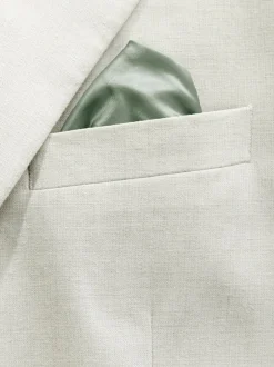 Next Ecru Tailored Fit Linen Blend Texture Suit Jacket Sale