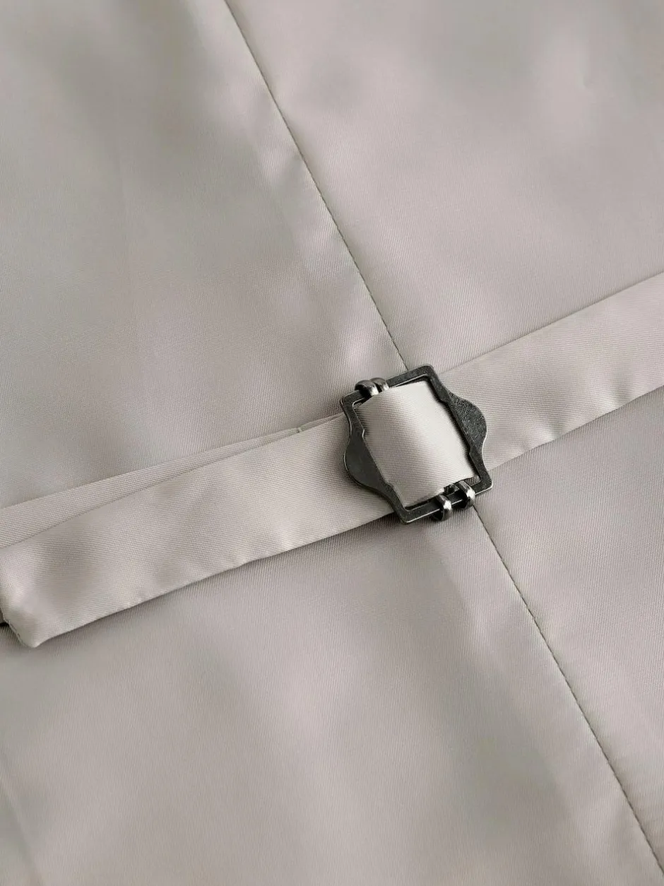 Next Ecru Textured Suit Waistcoat Online