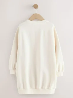 Next Ecru Unicorn Graphic Jumper Dress (3-16yrs) Best