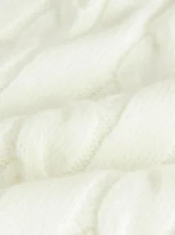 Next Ecru White Cable Knit Crew Neck Jumper (3mths-7yrs)