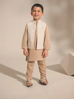 Next Eid Waistcoat (3mths-16yrs) Ecru White Discount