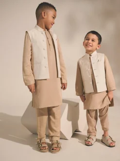 Next Eid Waistcoat (3mths-16yrs) Ecru White Discount