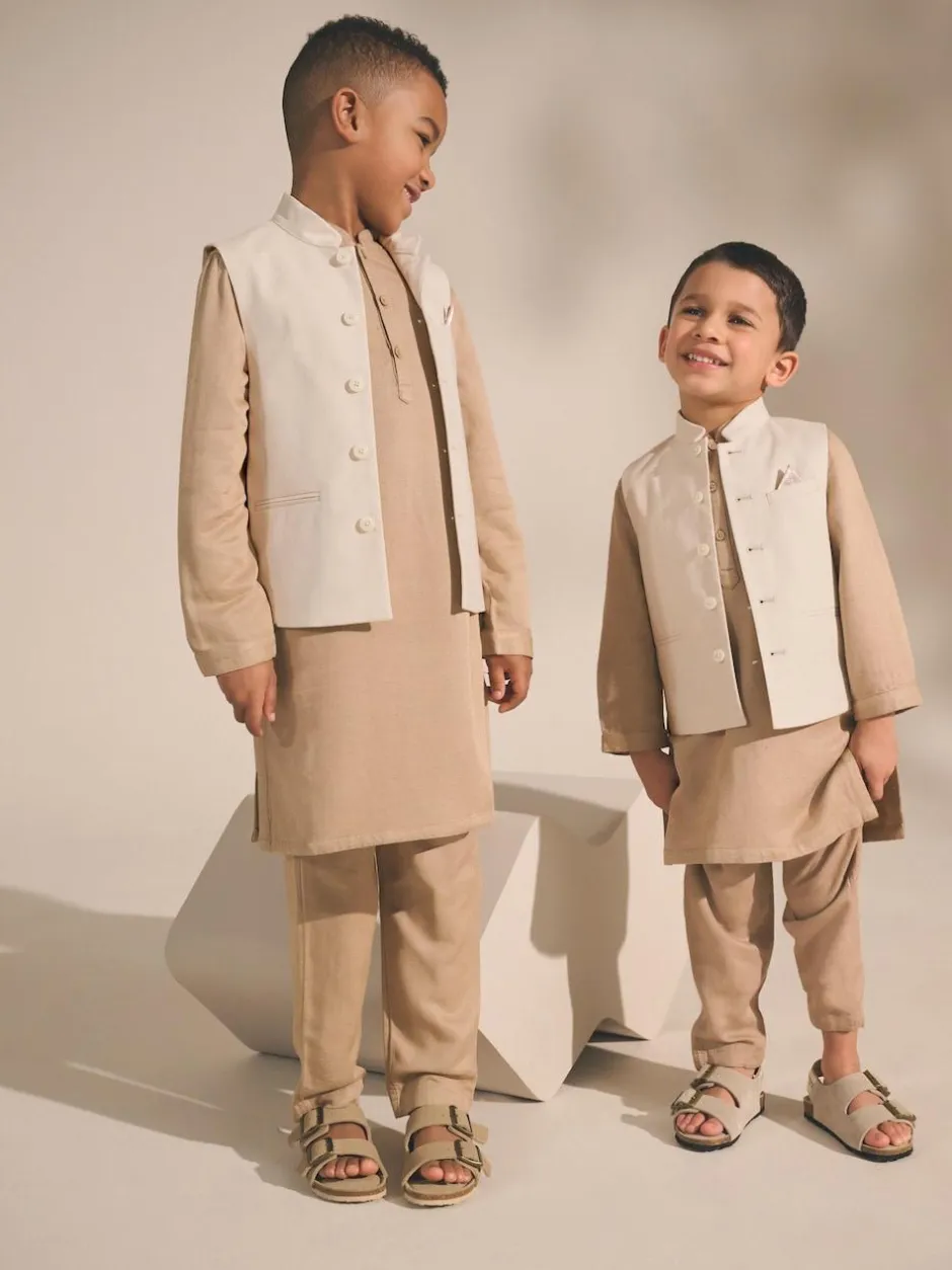 Next Eid Waistcoat (3mths-16yrs) Ecru White Discount