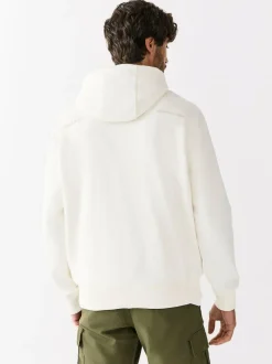 Next Ecru White Graphic Print Hoodie Sale