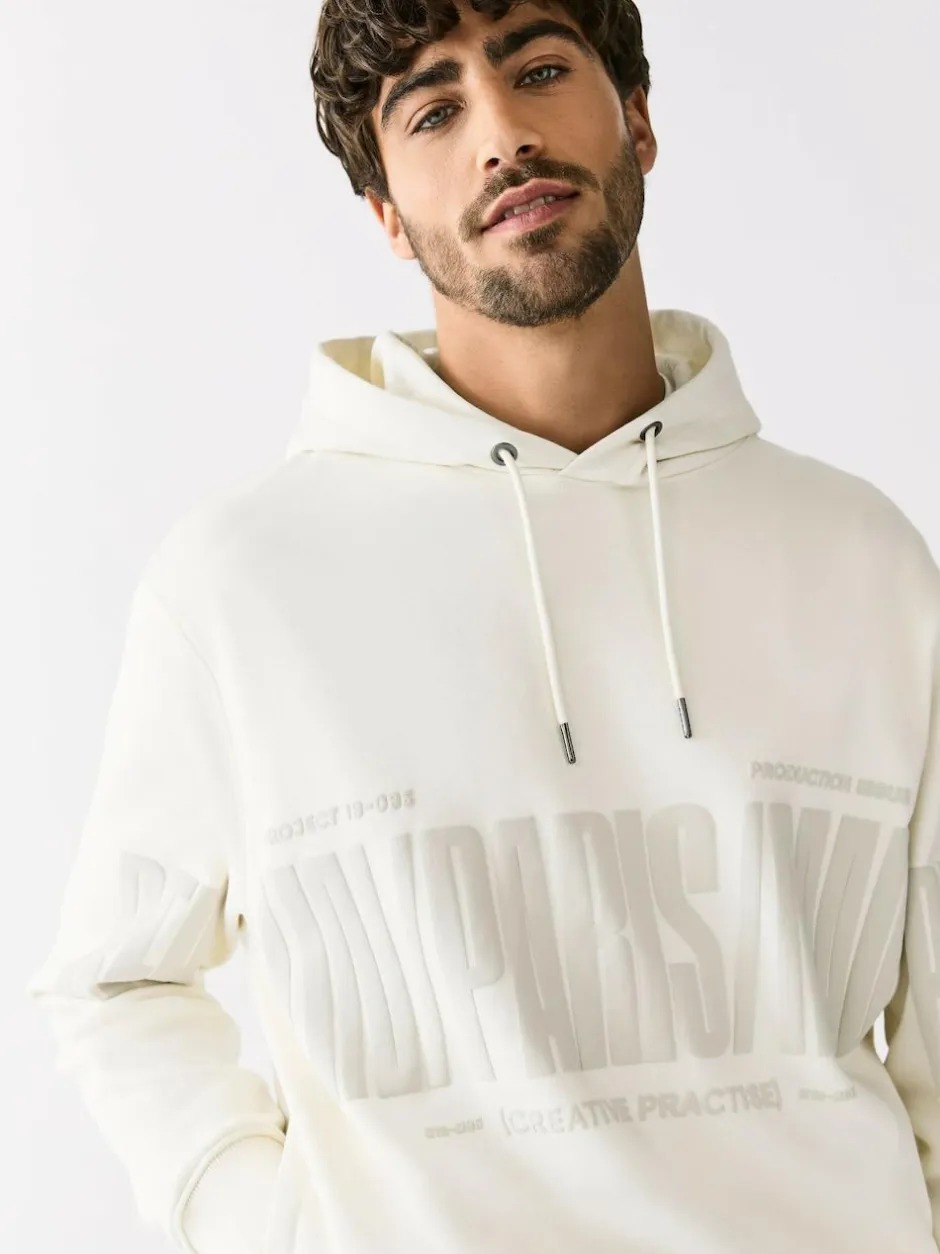 Next Ecru White Graphic Print Hoodie Sale