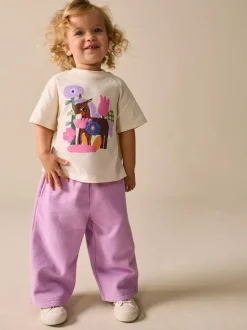Next Short Sleeve T-Shirt (3mths-7yrs) Ecru White Horse Online