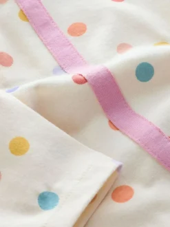 Next Ecru White Rainbow Long Sleeve Bag Top (3mths-7yrs)