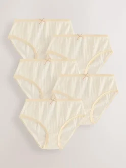 Next Texture Briefs 5 Pack (1.5-16yrs) Ecru White Online