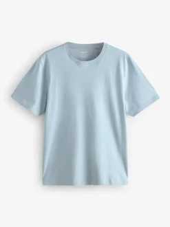 Next Ecru/Blue/Green/Neutral Mushroom/Grey/Stone Regular Fit Essential Cotton T-Shirts 6 Pack Best