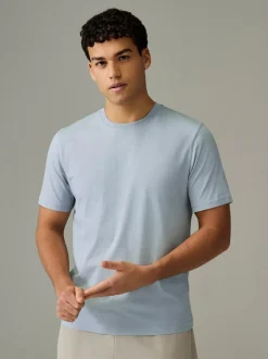 Next Ecru/Blue/Green/Neutral Mushroom/Grey/Stone Regular Fit Essential Cotton T-Shirts 6 Pack Best