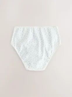 Next Ditsy Print Briefs 5 Pack (1.5-16yrs) Ecru/Pink Best