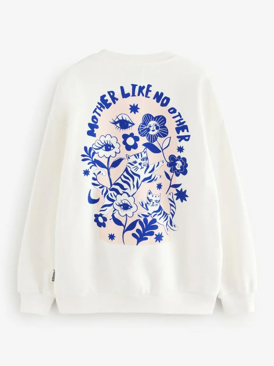 Eleanor Bowmer Ecru Mama Like No Other Sweatshirt Outlet