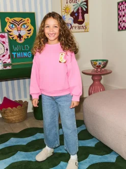 Eleanor Bowmer Graphic Oversized Crew Neck Sweatshirt Pink Online