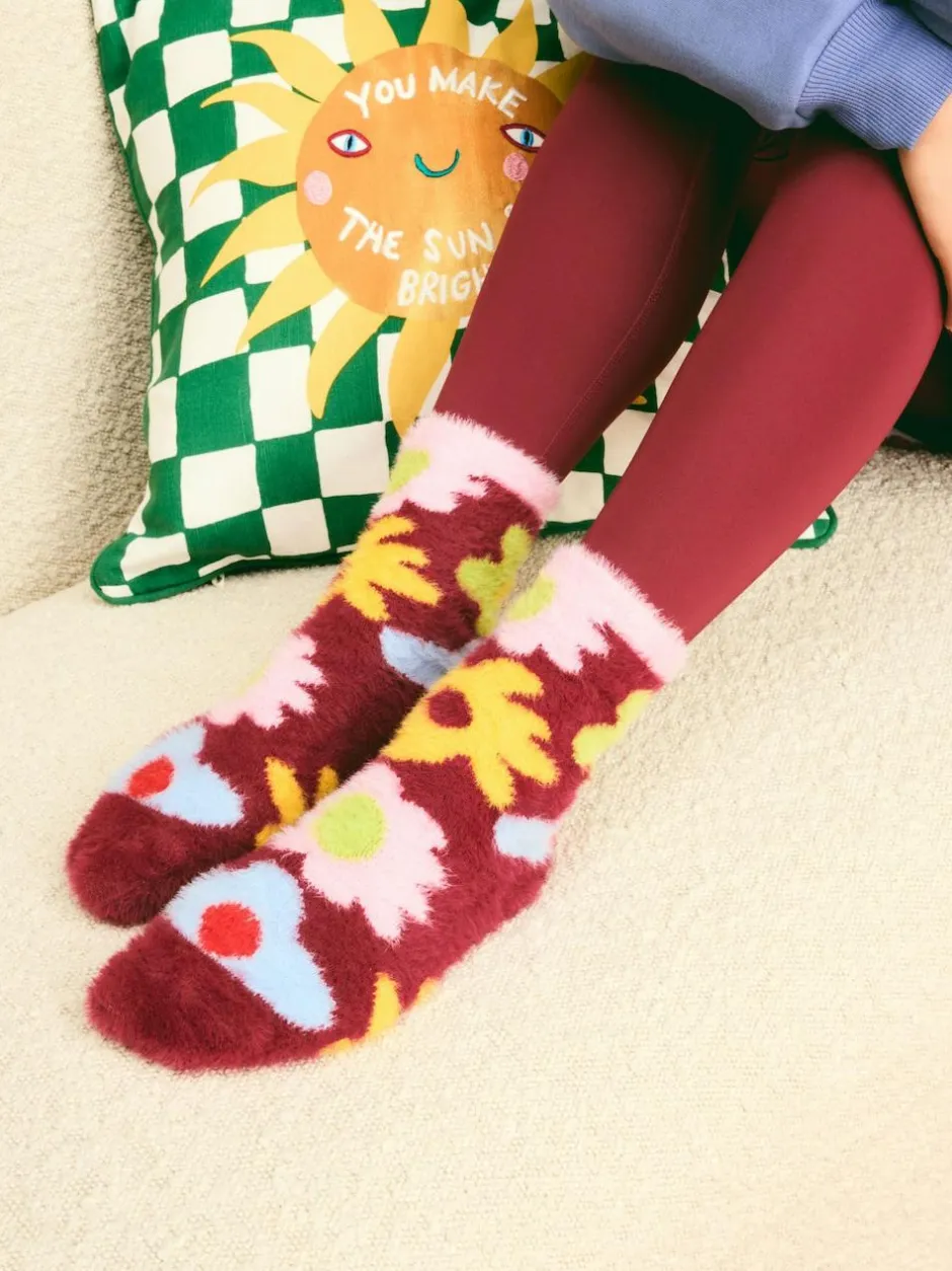Eleanor Bowmer Super Cosy Socks Floral Clearance
