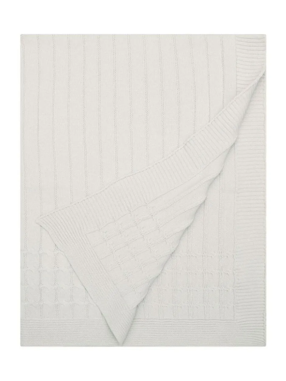 Emile Et Rose Emile Et Cable Knit Baby Cotton Blanket Natural Hot