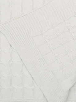 Emile Et Rose Emile Et Cable Knit Baby Cotton Blanket Natural Hot