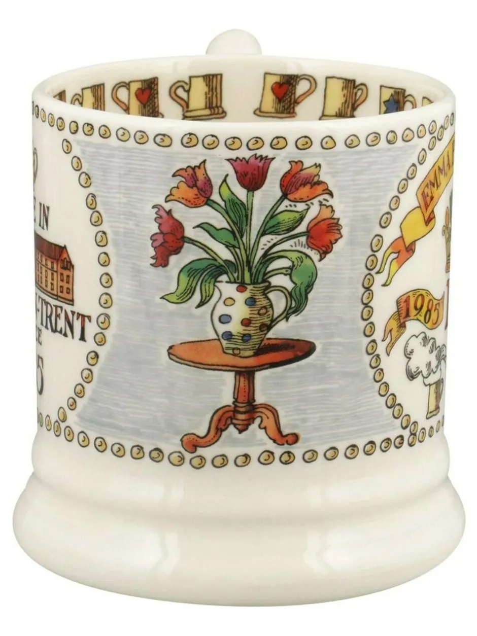 Emma Bridgewater Cream 40 Years 1985-2025 1/2 Pint Mug Discount