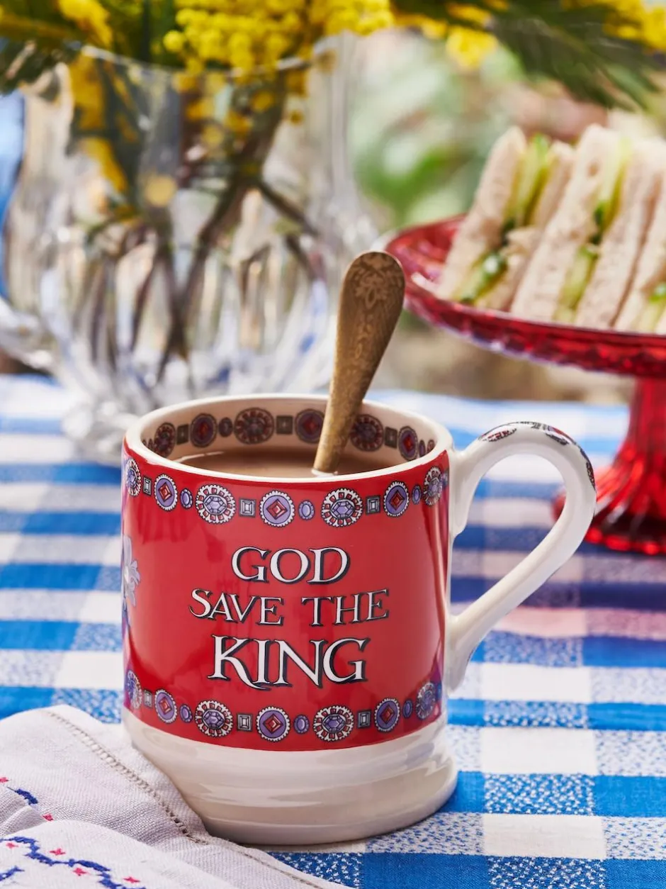 Emma Bridgewater Cream God Save The King 1/2 Pint Mug
