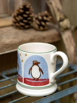 Emma Bridgewater Cream Penguin Snow Globe 1/2 Print Mug Best