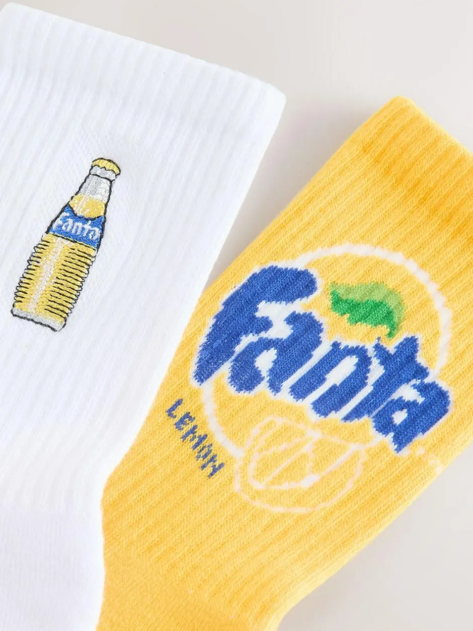Next Fanta Lemon License Ribbed Ankle Socks 2 Pack Discount