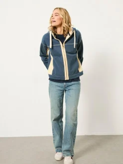 Fat Face FatFace Airlie Navy Zip Through Hoodie Online