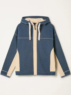Fat Face FatFace Airlie Navy Zip Through Hoodie Online