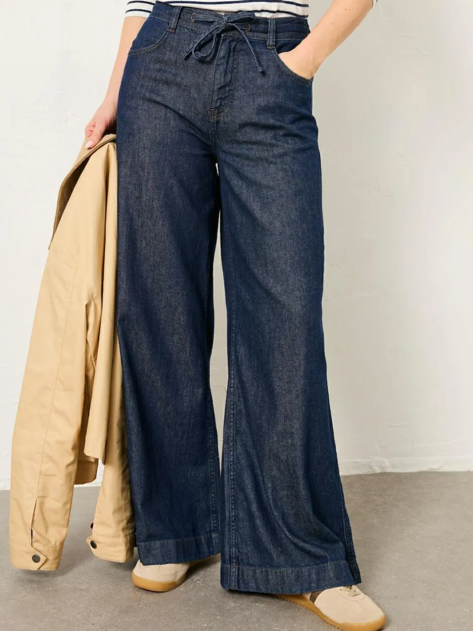 Fat Face FatFace Amberley Wide Leg Jeans Rinse Wash Discount