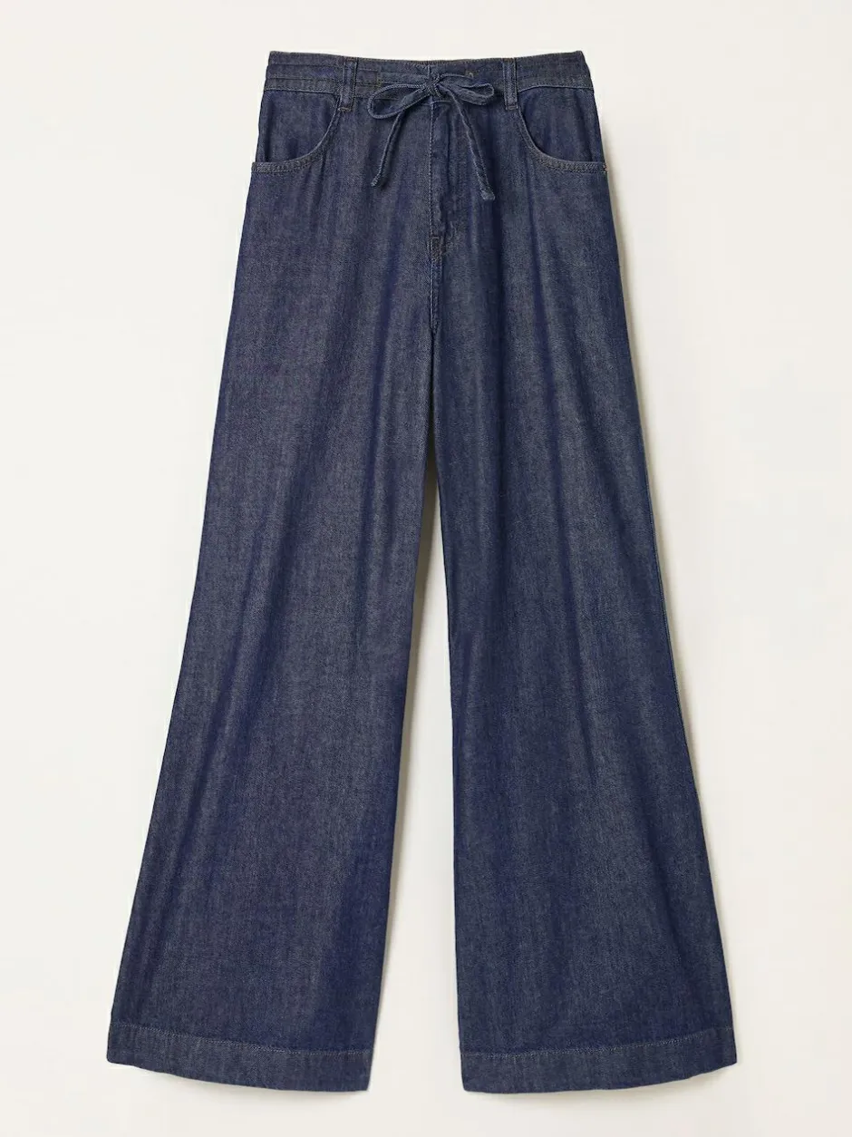 Fat Face FatFace Amberley Wide Leg Jeans Rinse Wash Discount
