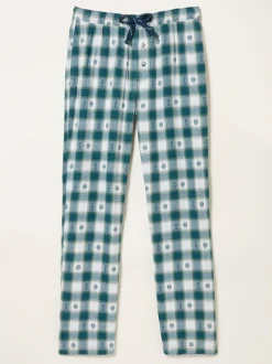 Fat Face FatFace Arkle Dark Teal Blue Jacquard Check Pyjama Bottoms Outlet