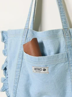 Fat Face FatFace Astrid Light Denim Frill Tote Discount